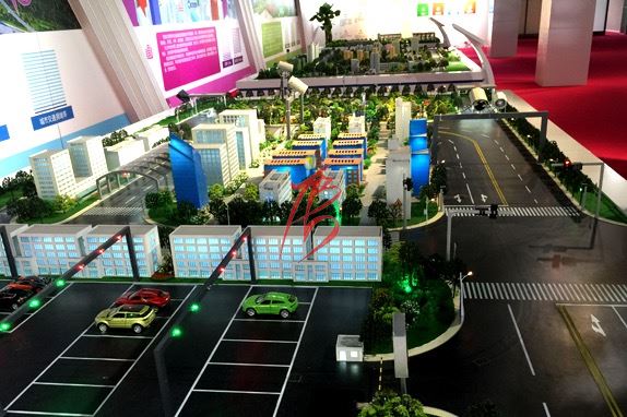 山西模型公司——地面停車場場景演示